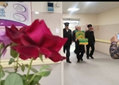 حضور خادمان حرم امام رضا (ع) در بیمارستان شهدای سلامت